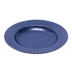 Aida 6 stk. Dybe Tallerkener Stentøj Groovy i Blå (Ø23cm)