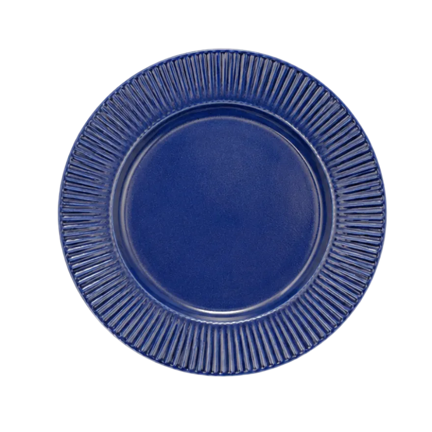 Aida 6 stk. Frokosttallerkener Stentøj Groovy i Blå (Ø21cm)