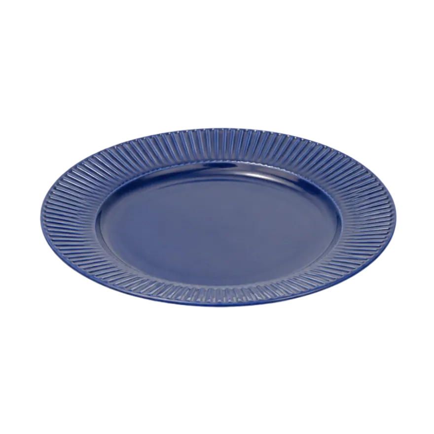 Aida 6 stk. Middagstallerkener Stentøj Groovy i Blå (Ø27cm)