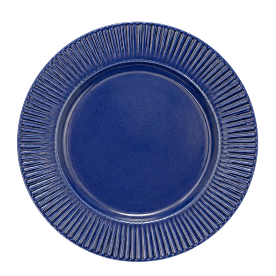 Aida 6 stk. Middagstallerkener Stentøj Groovy i Blå (Ø27cm)