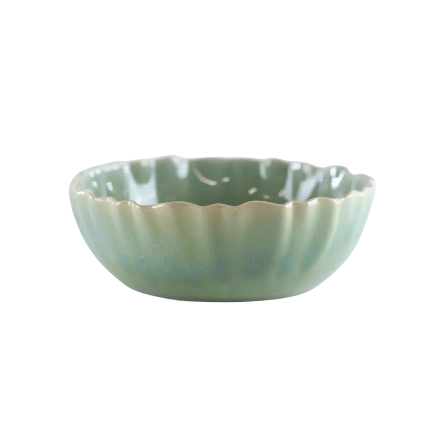 Basic & More Keramik Skål BENTO i Grøn (Ø17x7,5cm)