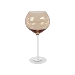 Basic & More Vinglas AISYA m. Transparent Stilk i Brun (480ml)