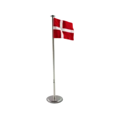 Bordflag Dannebrog i Metal (40,5 cm)