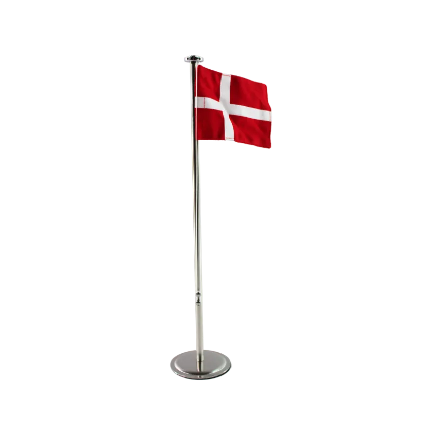 Bordflag Dannebrog i Metal (40,5 cm)