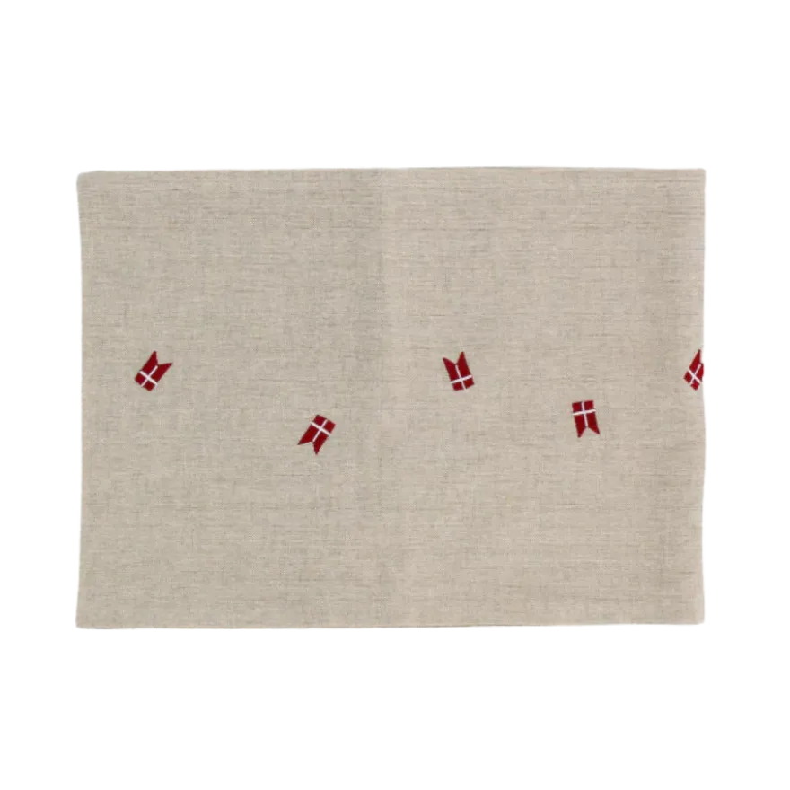 Bordløber m. Broderet Dannebrog (30x180cm)