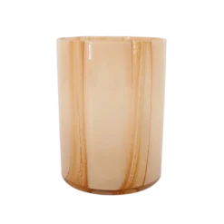 Cylindervase m. Striber i Creme (H20cm)