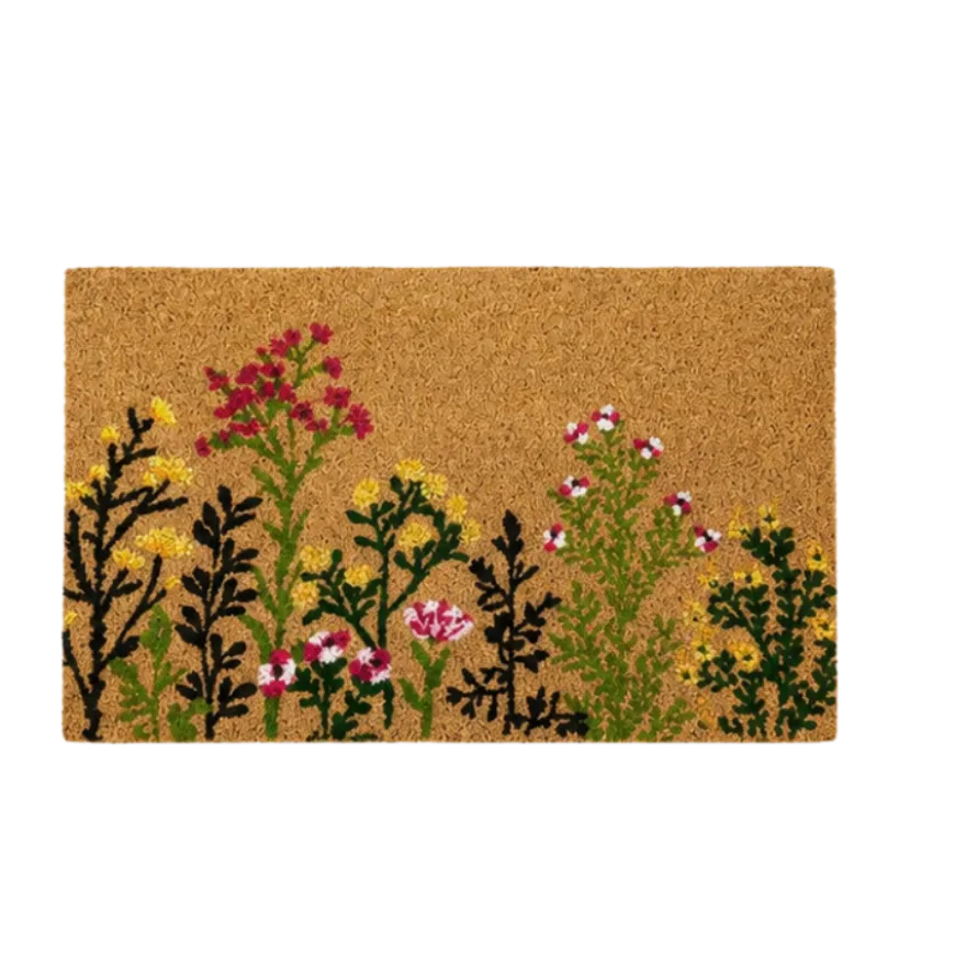 Dørmåtte m. Blomsterprint (40x60cm)