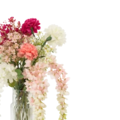 Evighedsbuket Blomsterdrøm i Hvid & Lyserød (H97cm)