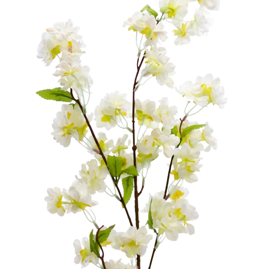 Evighedsbuket Ferskenblomst i Hvid (105cm)