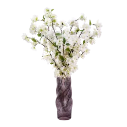 Evighedsbuket Ferskenblomst i Hvid (105cm)