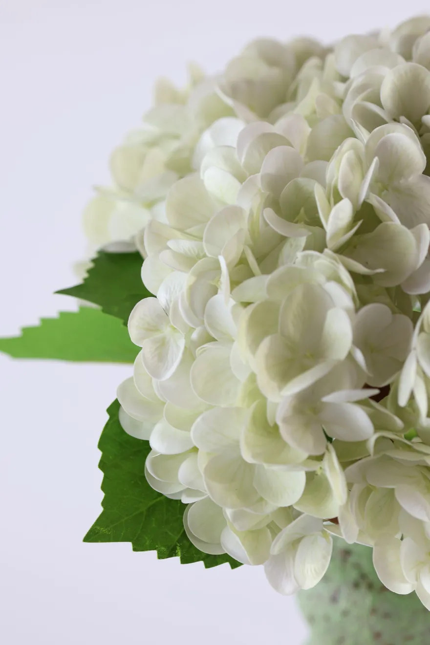 Evighedsbuket Hortensia Blomsti Hvid (H32cm)