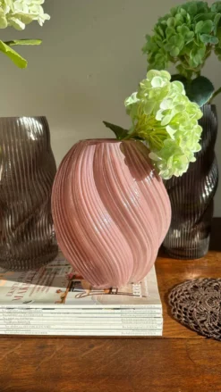 Glas Vase ANJAi Lyserød