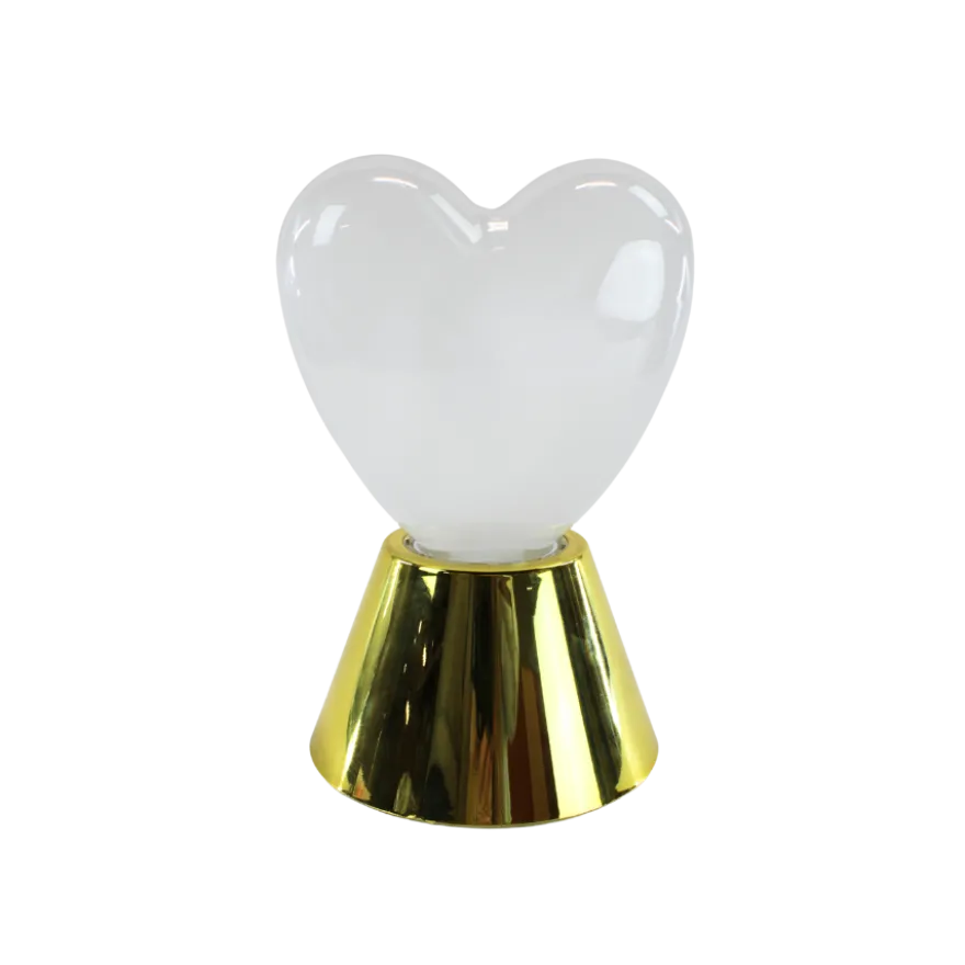 Hjerte Lampei Guldfarve (H16cm)