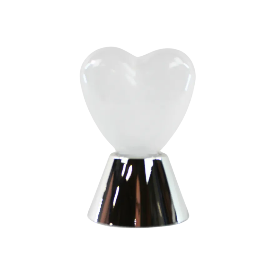 Hjerte Lampe i Sølv (H16cm)