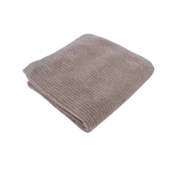 Håndklæde CAMRON m. Striber i Grøn & Beige (100x50cm)