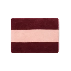 Håndklæde Striber Rosa/Bordeaux (80x150cm)