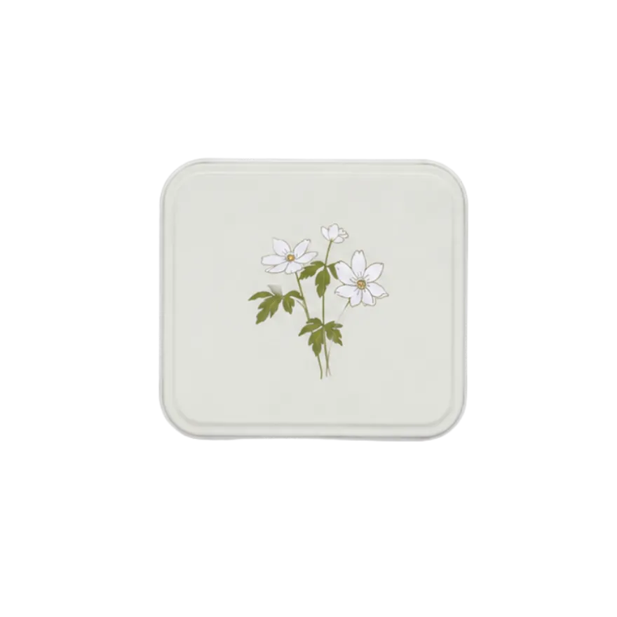 Ib Laursen Dåse Firkantet m. Anemoner (H12,5cm)
