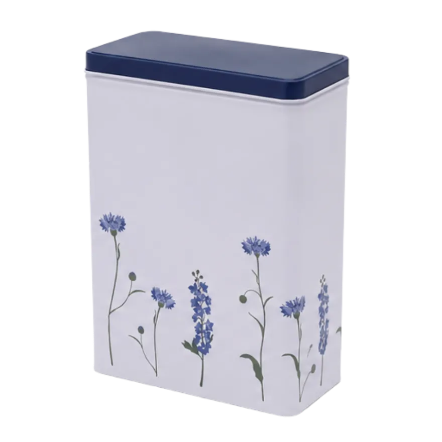 Ib Laursen Dåse Firkantet m. Kornblomster (H22,3cm)