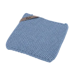 Ib Laursen 2 stk. Grydelapper Mynte Strik i Blue Bell (22x22cm)