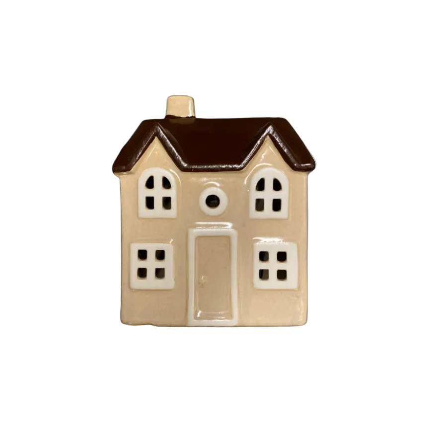 Keramik Hus FADAK i Beige og Brun (8,3x13x16cm)