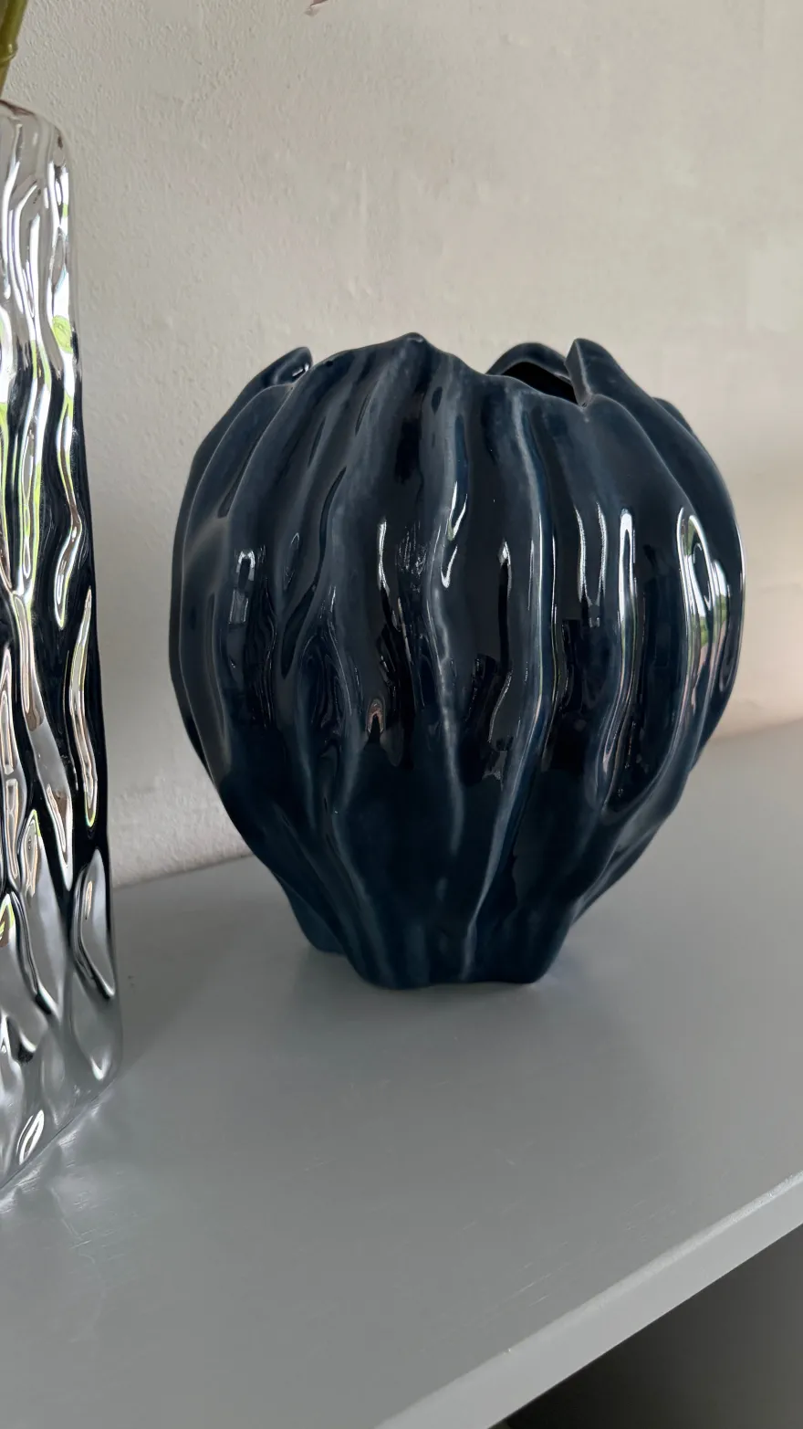 Keramik Vase FABIA i Blå (Ø18,2x20,7cm)