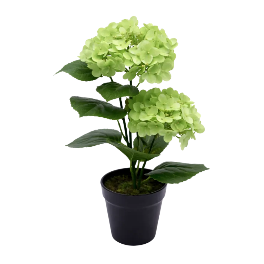 Kunstig Plante Hortensia i Grøn (H41cm)