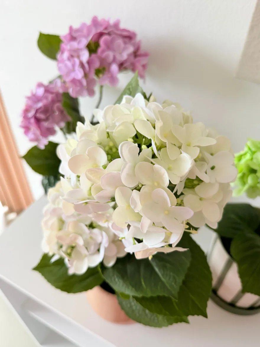 Kunstig Plante Hortensia i Grøn (H41cm)