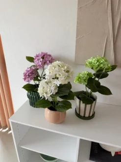 Kunstig Plante Hortensia i Grøn (H41cm)