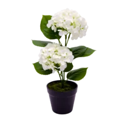 Kunstig Plante Hortensia i Hvid (H41cm)