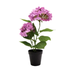 Kunstig Plante Hortensia i Lyserød (H41cm)