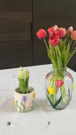Kunstig Plante Tulipaner i Hvid (H23cm)