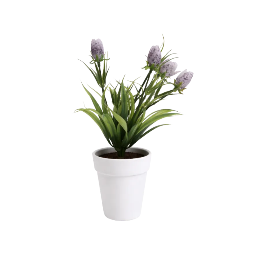 Kunstig Plante Tulipanerknopper i Lilla (H21cm)