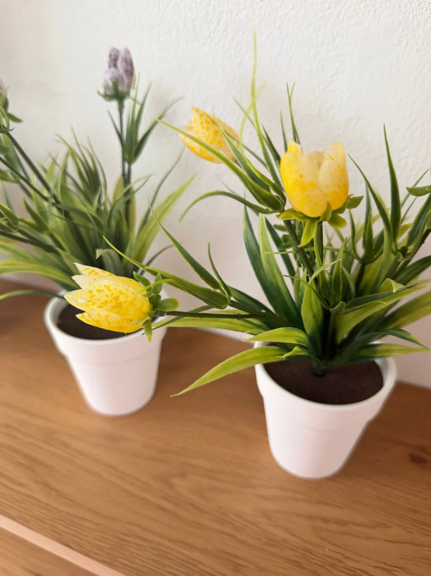 Kunstig Plante Tulipanerknopper i Lilla (H21cm)