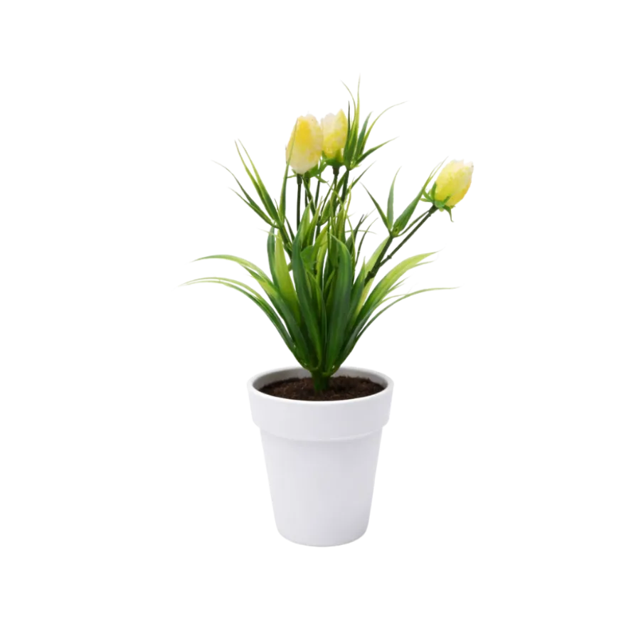 Kunstig Plante Tulipanerknopper i Gul (H21cm)
