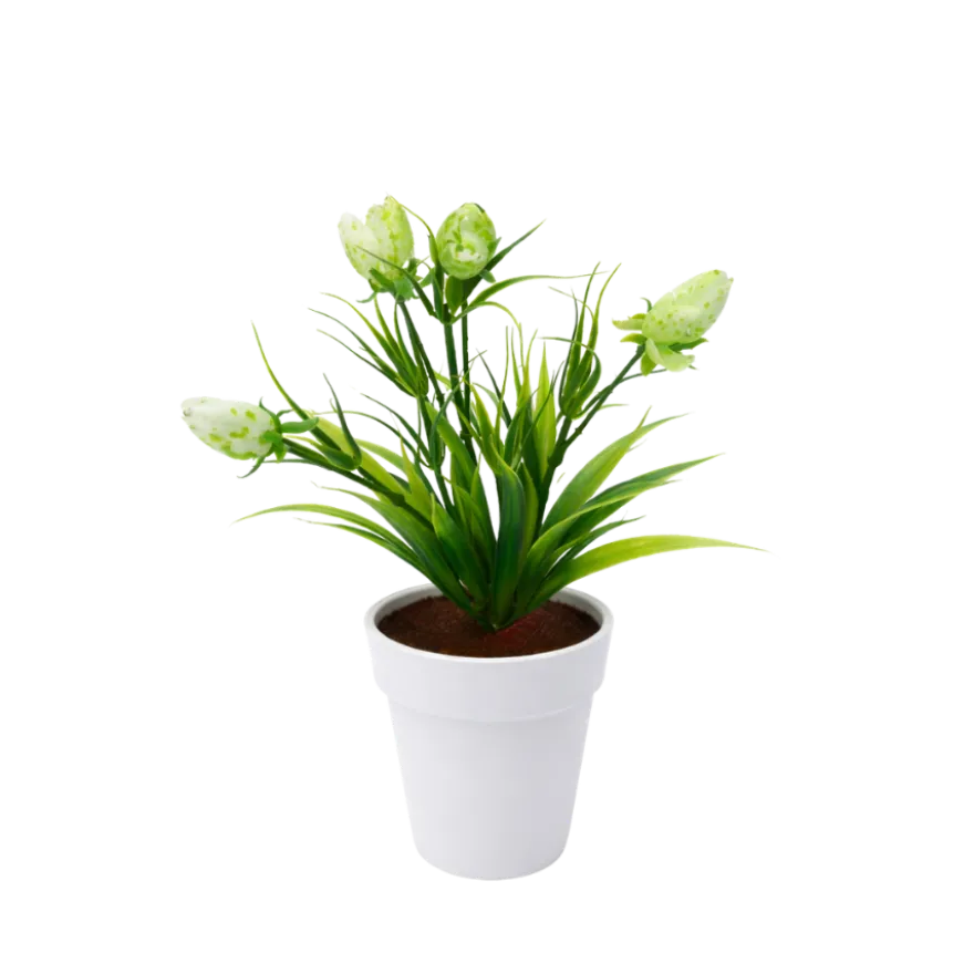 Kunstig Plante Tulipanerknopper i Grøn (H21cm)