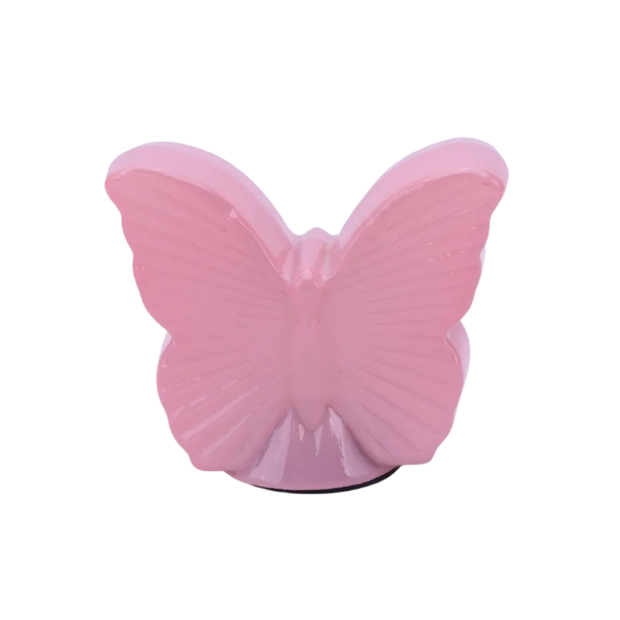 Lampe Sommerfugl m. LED i Rosa