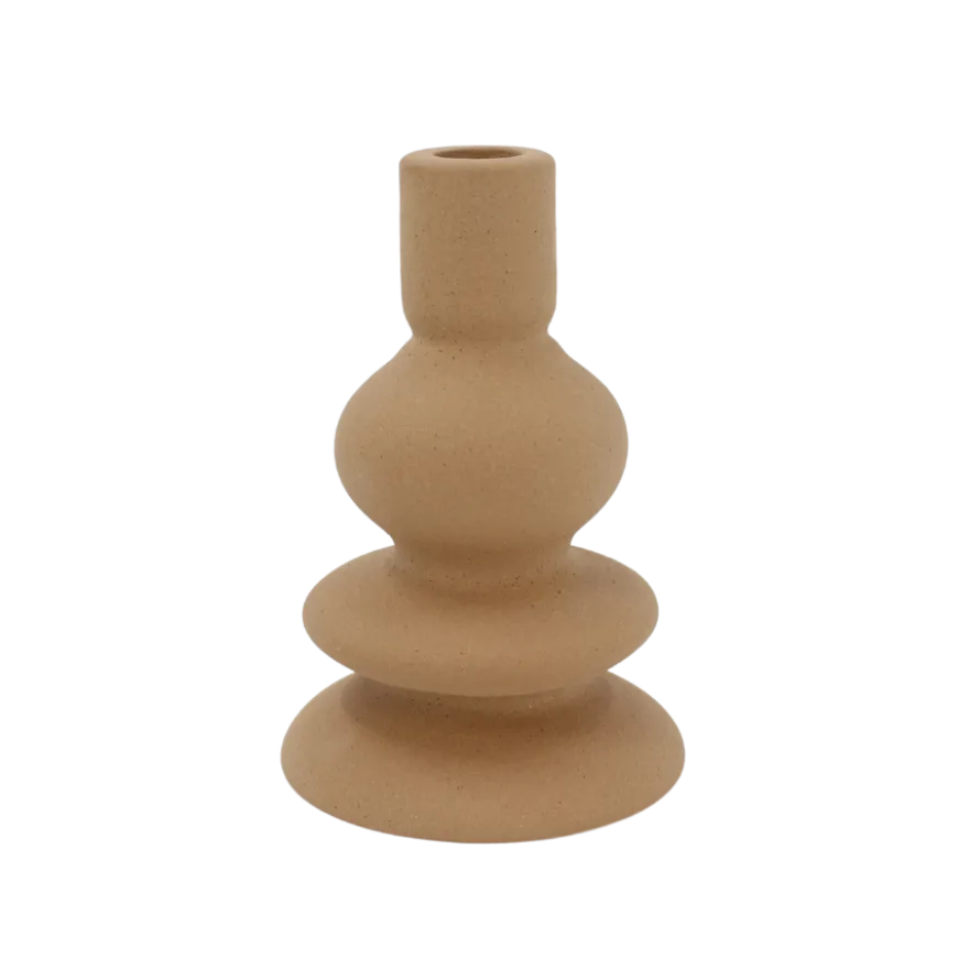 Lysestage COSTI i Brun (Ø10,7xH16cm)