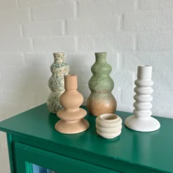 Lysestage COSTI i Brun (Ø10,7xH16cm)