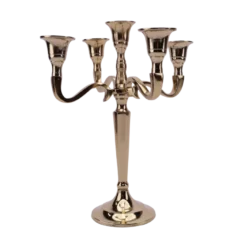 Lysestage m. 5 Arme i Guld Farve (H27cm)