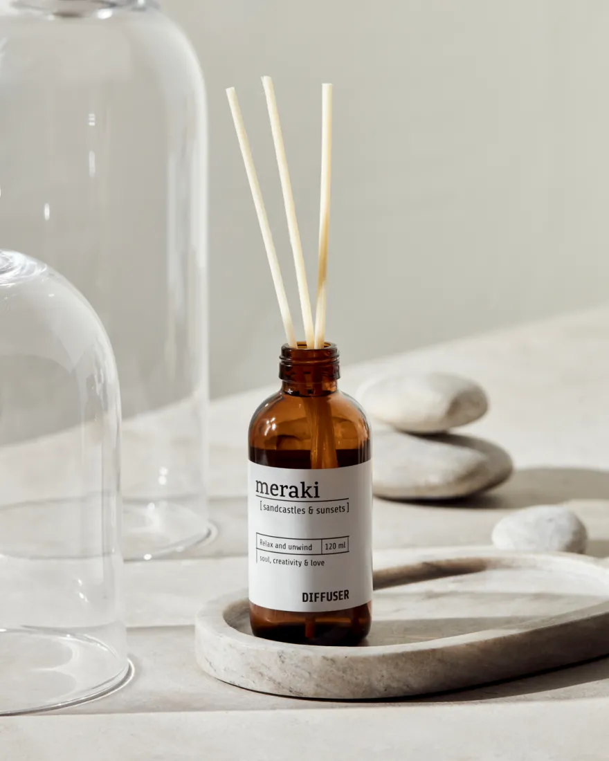 Meraki Duftfrisker m. 7 Pinde Sandcastles & Sunsets (120ml)