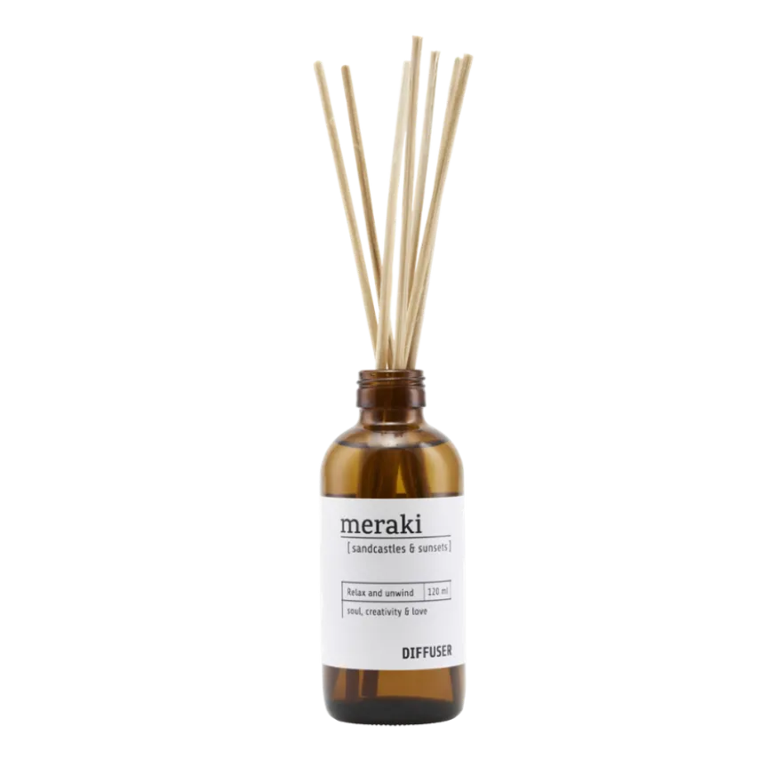 Meraki Duftfrisker m. 7 Pinde Sandcastles & Sunsets (120ml)
