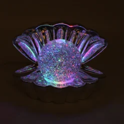 Muslingeskal Lampe i Sølv