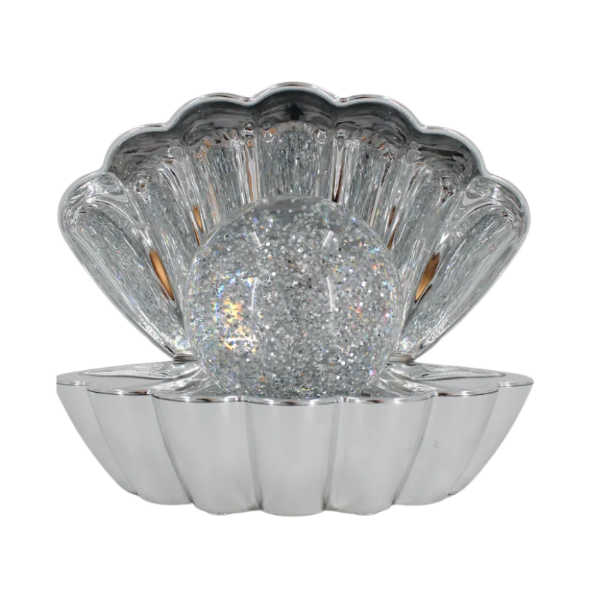 Muslingeskal Lampe i Sølv
