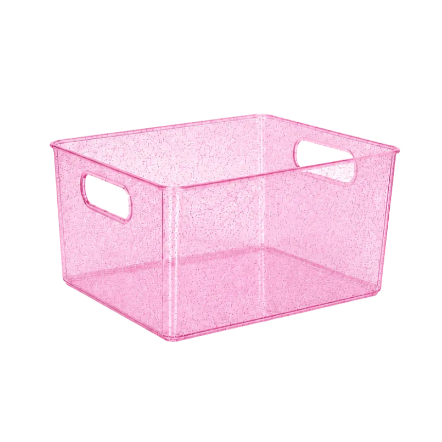 Opbevaringskasse Glitter i Pink(29x20,5x15,7cm)