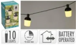 Party Lights Lyskæde m. 10 LED (2,7m)