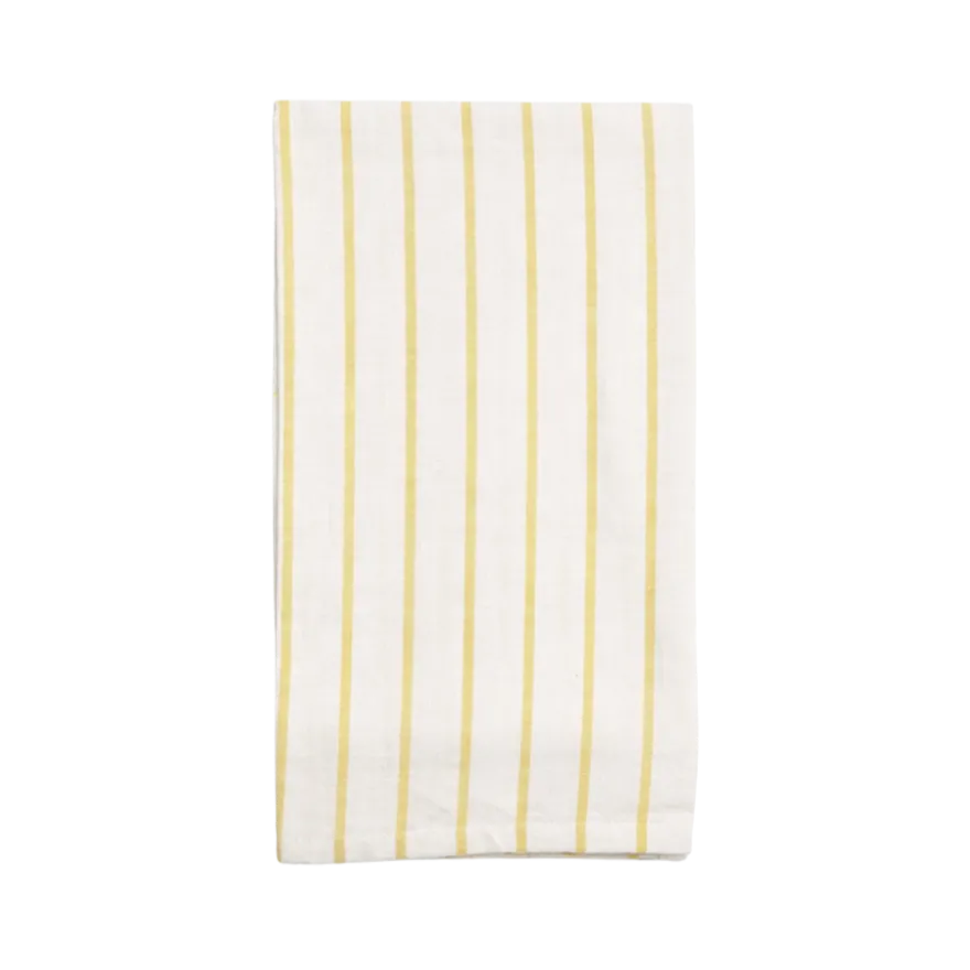2 pk. Viskestykke MEYSA i Beige m. Gule Striber (50x70cm)
