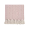 Plaid m. Frynser i Pink/Hvid (125x150cm)