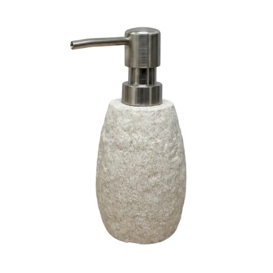 Sæbedispenser DENUK i Sandsten Farve (Ø7,5x11cm)