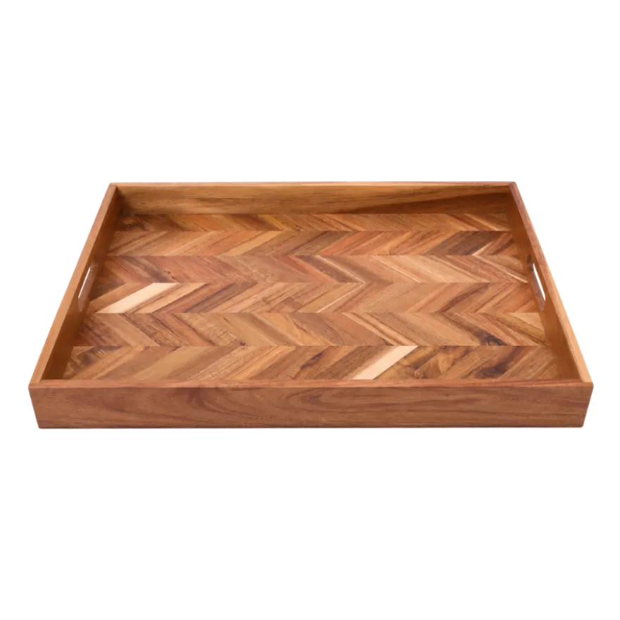 Serveringsbakke Sildeben i Akacie (48x35,5cm)