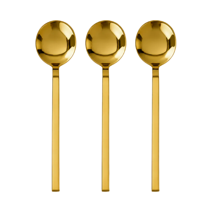 Serveringsske CLARE i Guld (3 stk)